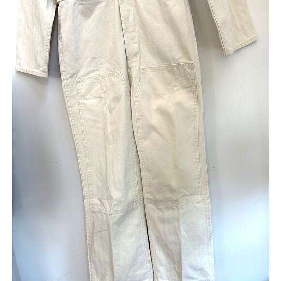 Caron Callahan NWT Fincher Small Ivory Cream Jumpsuit Utility Cotton Flightsuit - Picture 5 of 13